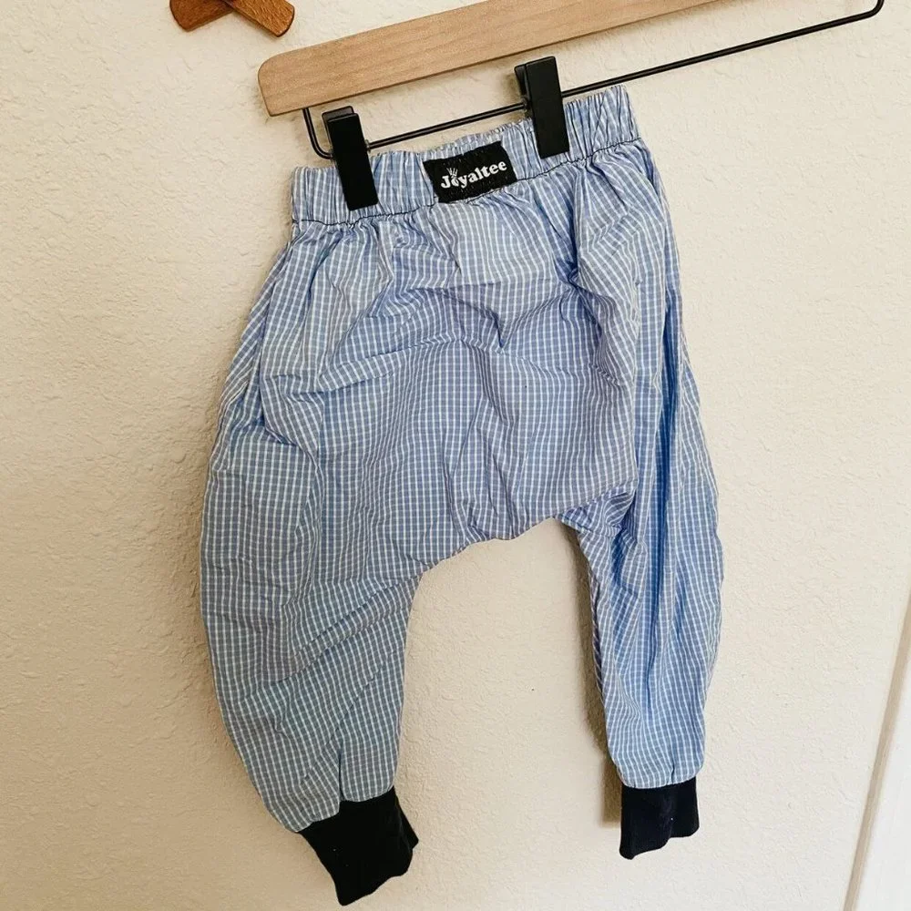 Joyaltee Blue Checkered Pants Size 18-24 Months - Picture 3 of 4